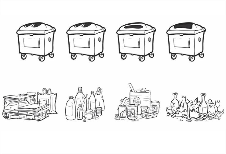 odpady segregacja - odpady, śmieci, segregacja, recykling - kolorowanka 58.JPG